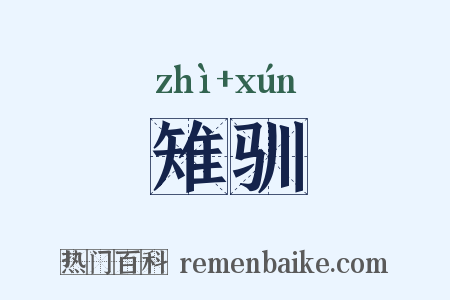雉驯是什么意思的图片